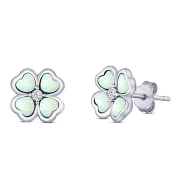 Four Leaf Clover Stud Earrings